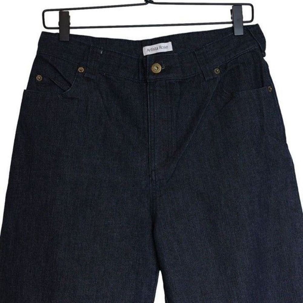 Artista Rose‎ Dark Blue "Sawyer" High-Rise Wide-Leg Pants – Size M - Picture 5 of 9